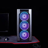 1st player DX (Silver) With 4 Fans 230mm Wide Body E-ATX Support Gaming Case