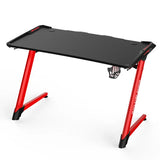 1st Player GT1-1264 (Red & Black) Carbon Fiber Gaming Desk